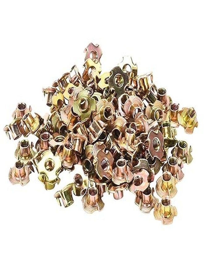 TheMujtaba Yellow Zinc (M8) T-Nut Ideal for Wood, Particle & Composite Materials - Corossion Resistant Nuts - Woodworking and Furniture (100 Pack) - Image 4